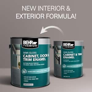 1 gal. Black Semi-Gloss Enamel Interior/Exterior Cabinet, Door & Trim Paint
