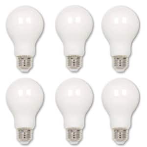 60-Watt Equivalent A19 Dimmable Edison Filament LED Light Bulb Soft White (6-Pack)
