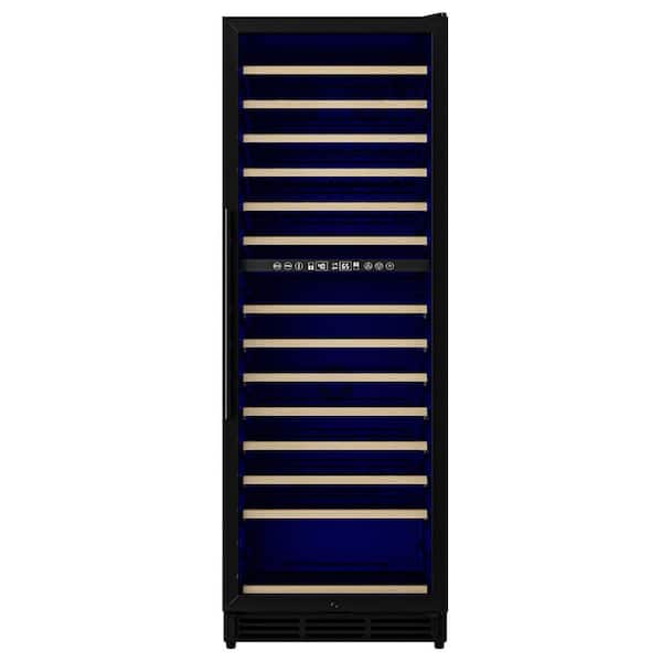 23.5 in. Dual Zone 160-Wine Bottles Beverage and Wine Cooler in Black