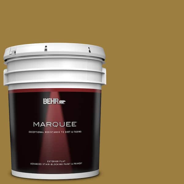 BEHR MARQUEE 5 gal. #S-H-380 Burnished Bronze Flat Exterior Paint & Primer