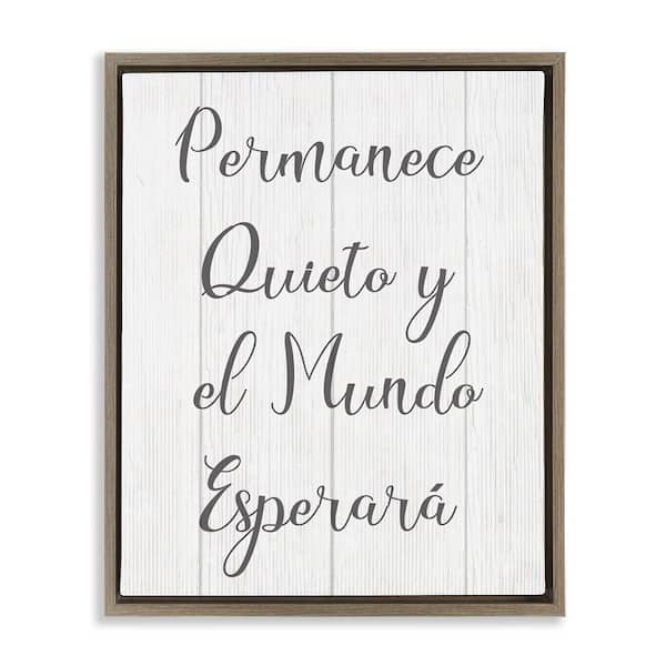Stupell Industries Remain in Stillness by Lil' Rue Brown Floater Frame Typography Graphic Art Print 21 in. x 17 in.
