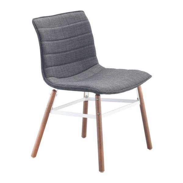 ZUO Trondheim Fabric Chair in Graphite (Set of 2)