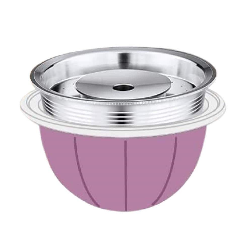 Purple Finish Filter Stainless Steel Metal Coffee Capsule Pod Holder (1-Cof