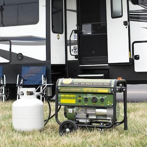 4,000-Watt/3,250-Watt Propane Gas Powered Recoil Start Portable Generator with Clean Burning LPG and RV Outlet