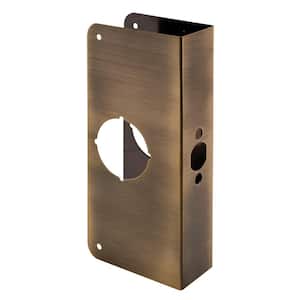 1-3/4 in. x 9 in. Thick Solid Brass Lock and Door Reinforcer, 2-1/8 in. Single Bore, 2-3/8 in. Backset