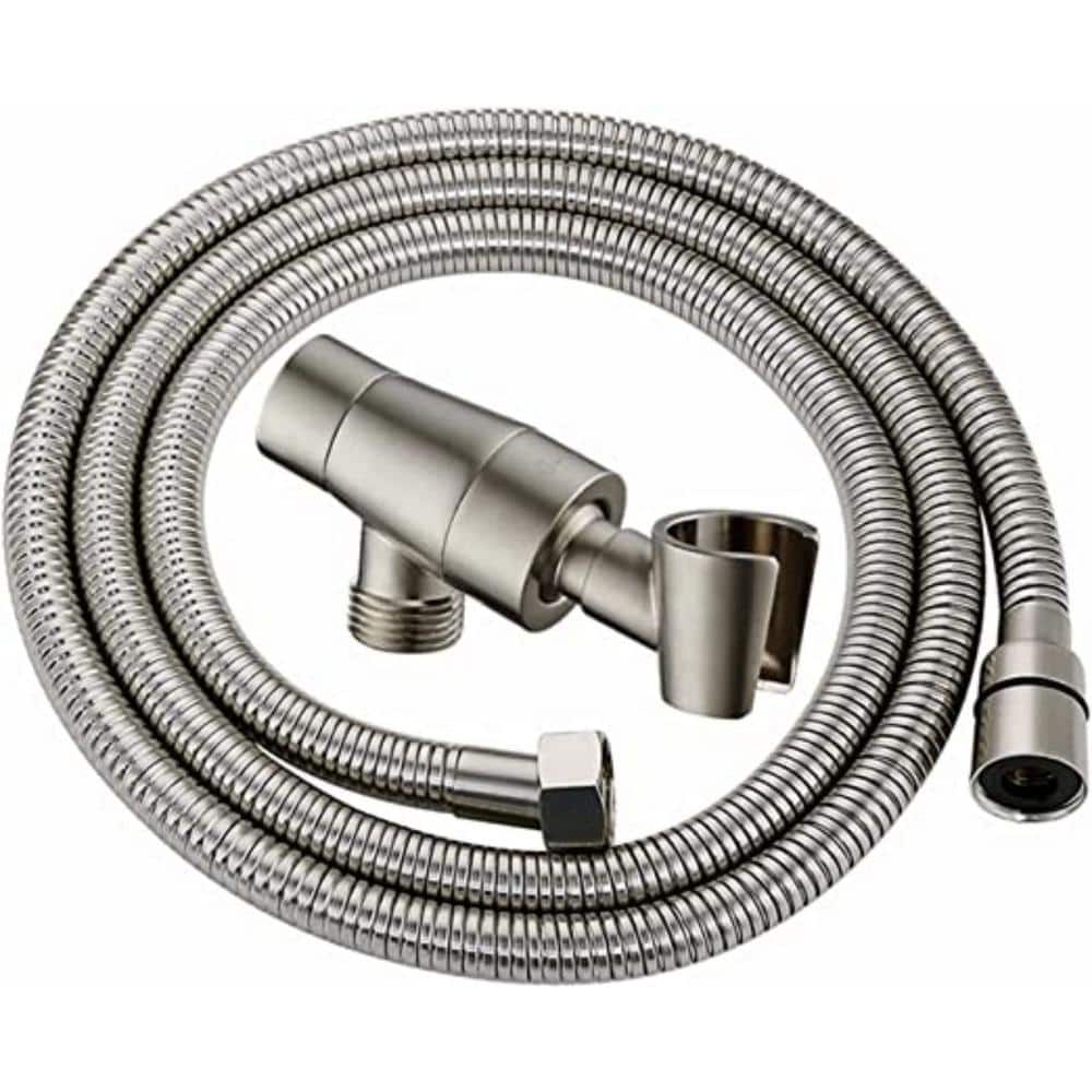 Dyiom All Metal Shower Head Holder with Hose Solid Brass Adjustable