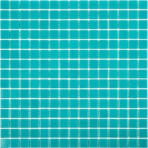 Dune Glossy Ice Green 12 in. x 12 in. Glass Mosaic Wall and Floor Tile (20 sq. ft./case) (20-pack)