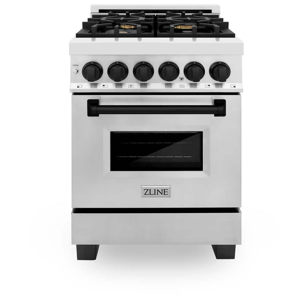 Autograph Edition 24 in. 4 Burner Dual Fuel Range in Stainless Steel and Matte Black price history on PriceWatchPro