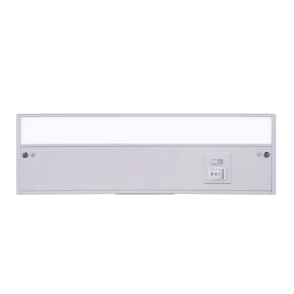 12 in. Hardwired/Plug-in White Finish Dimmable Integrated LED Adjustable White CCT Linkable Under Cabinet Light