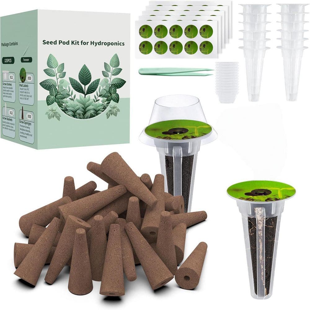 Hydroponic Growing System Kit with 125 Pod Accessories Includes Sponges, Labels, Baskets, Domes, and Tweezers price history on PriceWatchPro