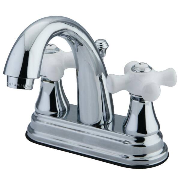Kingston Brass English Vintage 4 in. Centerset 2-Handle Bathroom Faucet in Chrome