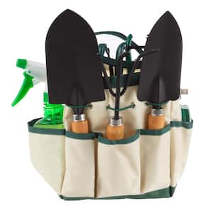 8.25 in. Garden Tool and Tote Set (8-Piece)