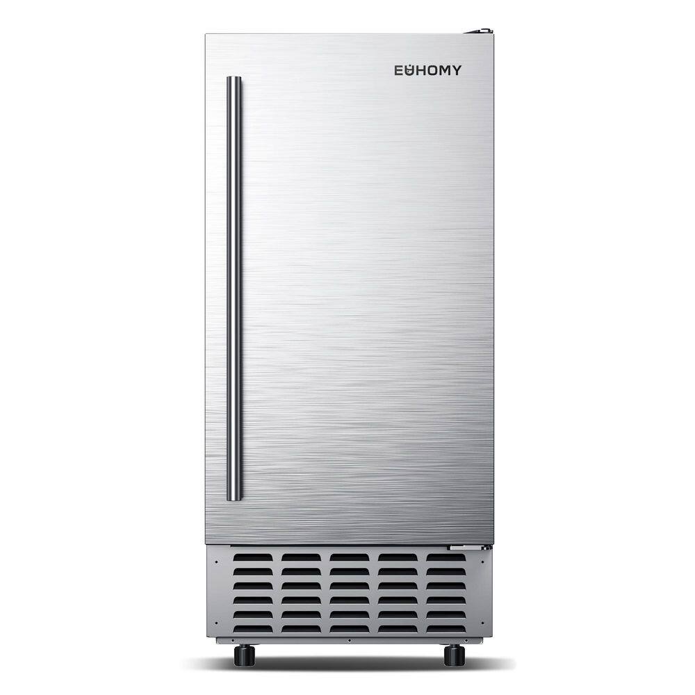 18 in. 66lbs/24H Nugget Ice Maker, Bulit-in/Freestanding, Freezer Ice Machine in Silver