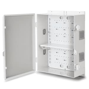 5.9 in. x 16.1 in. x 12.2 Electrical Junction Box, ABS Water Resistant with Mounting Panel and Hinged Cover (1-Pack)