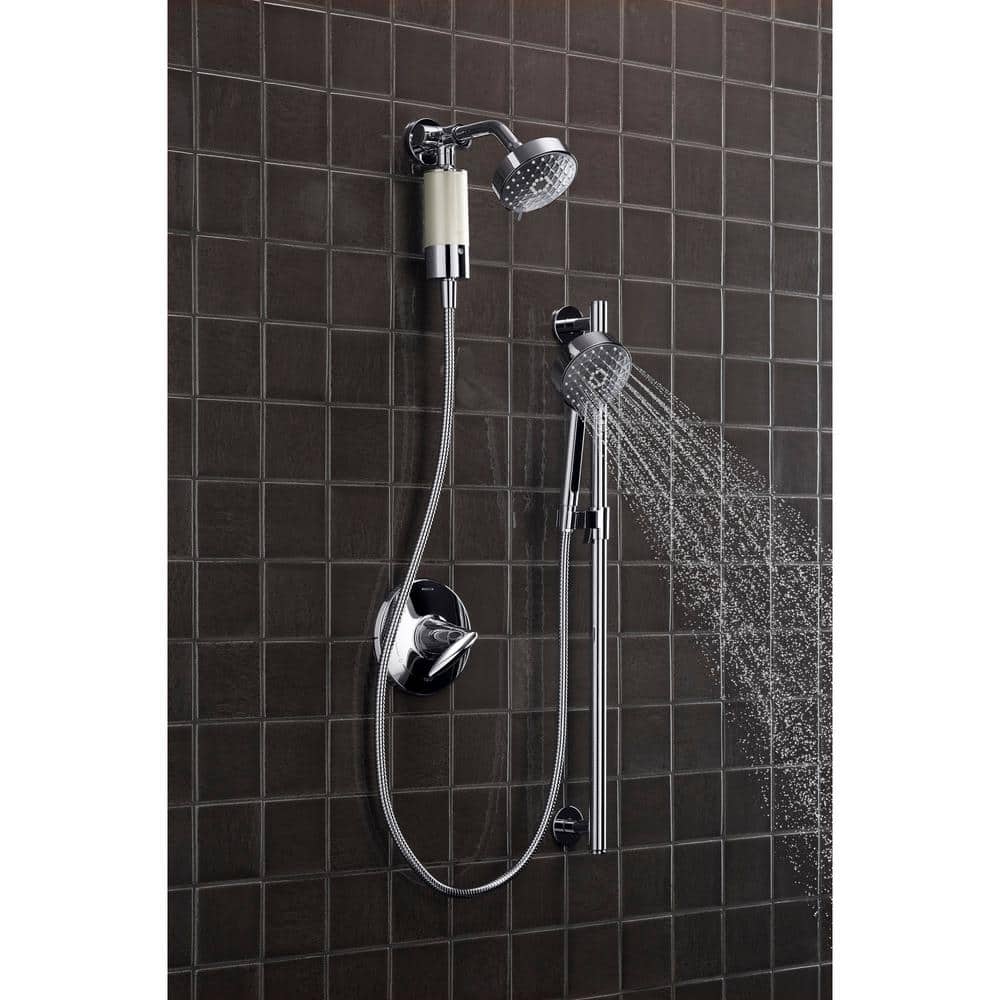 Polished Chrome and Acrylic Shower Filter System