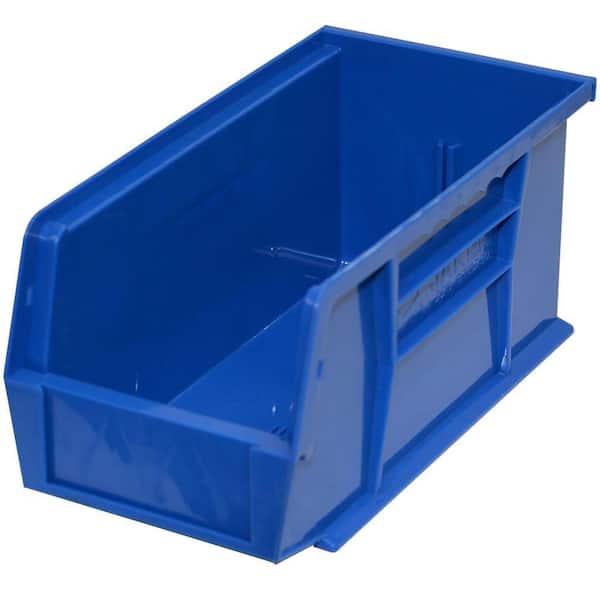 Storage Concepts 4-1/2 in. W x 10-7/8 in. D x 5 in. H Stackable Plastic Storage Bin in Blue (12-Pack)