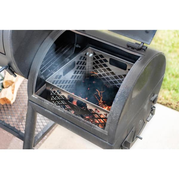 Stainless Steel Charcoal Box Firebox Basket Barbecue BBQ Grill Smoker Accessory 