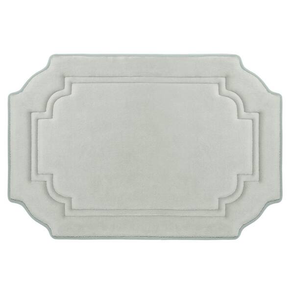 BounceComfort Calypso Light Gray 20 in. x 32 in. Memory Foam Bath Mat