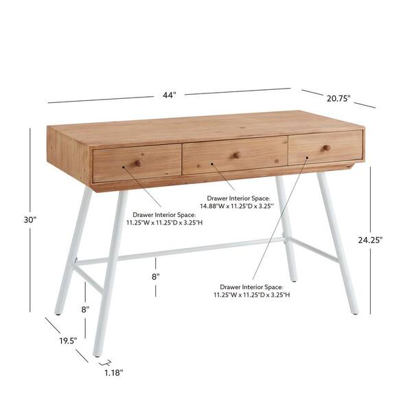 Open Plan Desk Blu Dot White Oak 30 H x 42 W x 20 D