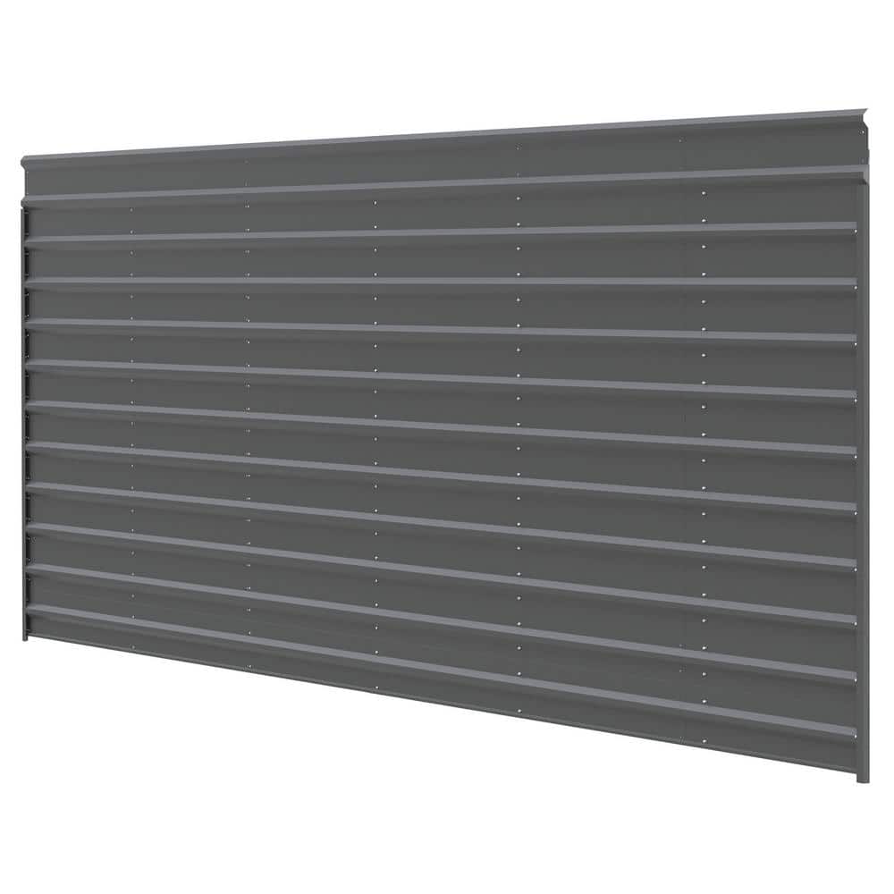 Charcoal Galvanized Steel Carport Enclosure Kit