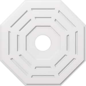 1 in. P X 12-3/4 in. C X 32 in. OD X 6 in. ID Westin Architectural Grade PVC Contemporary Ceiling Medallion