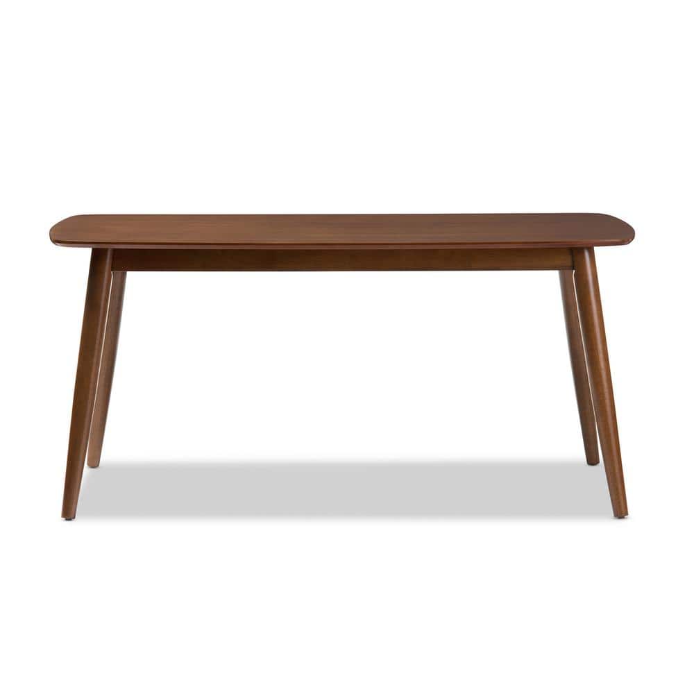 Medium Brown Oak Mid-Century Modern Dining Table