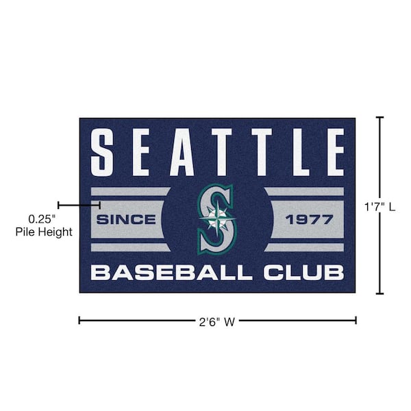 FANMATS MLB Seattle Mariners Navy Blue 2 ft. x 3 ft. Area Rug 18483 - The  Home Depot