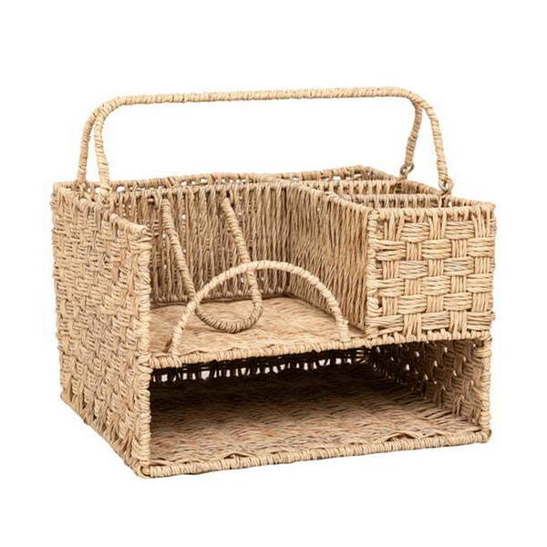 Better Homes & Gardens Poly Rattan Storage Basket Set with Handles, 2-Piece