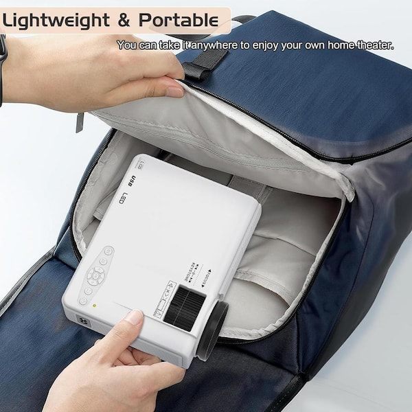 Projecteur 1920X1080P Full Hd Supportée,Bluetooth Vidéoprojecteur,Mini