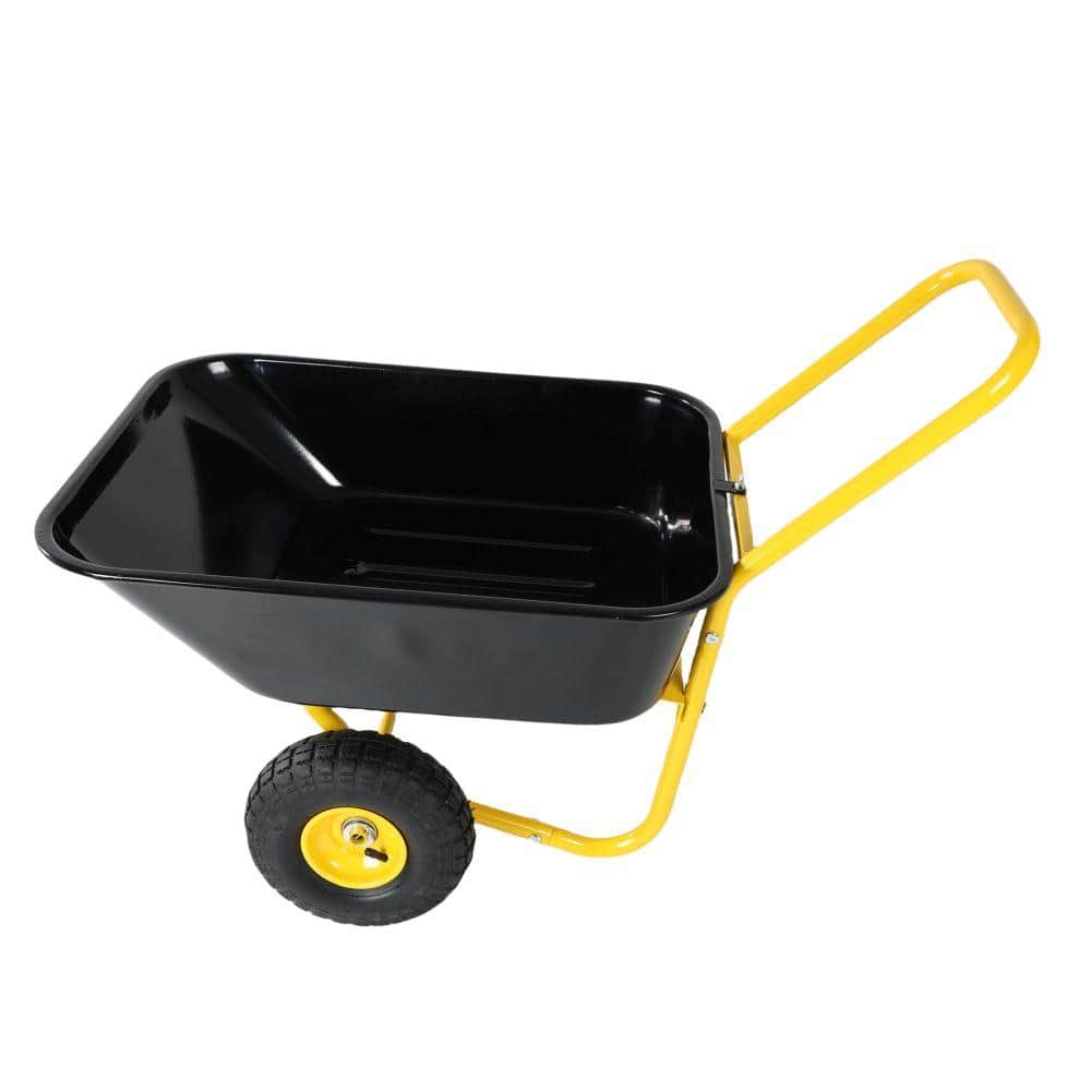 Two-wheeled barrow, garden cart, 10-inch pneumatic wheels(Yellow + Black) price history on PriceWatchPro