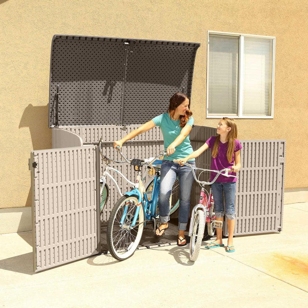 Tan and Brown Heavy Duty Horizontal Storage Shed