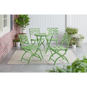 Mix and Match Grass Folding Steel Outdoor Chair (1-Piece)