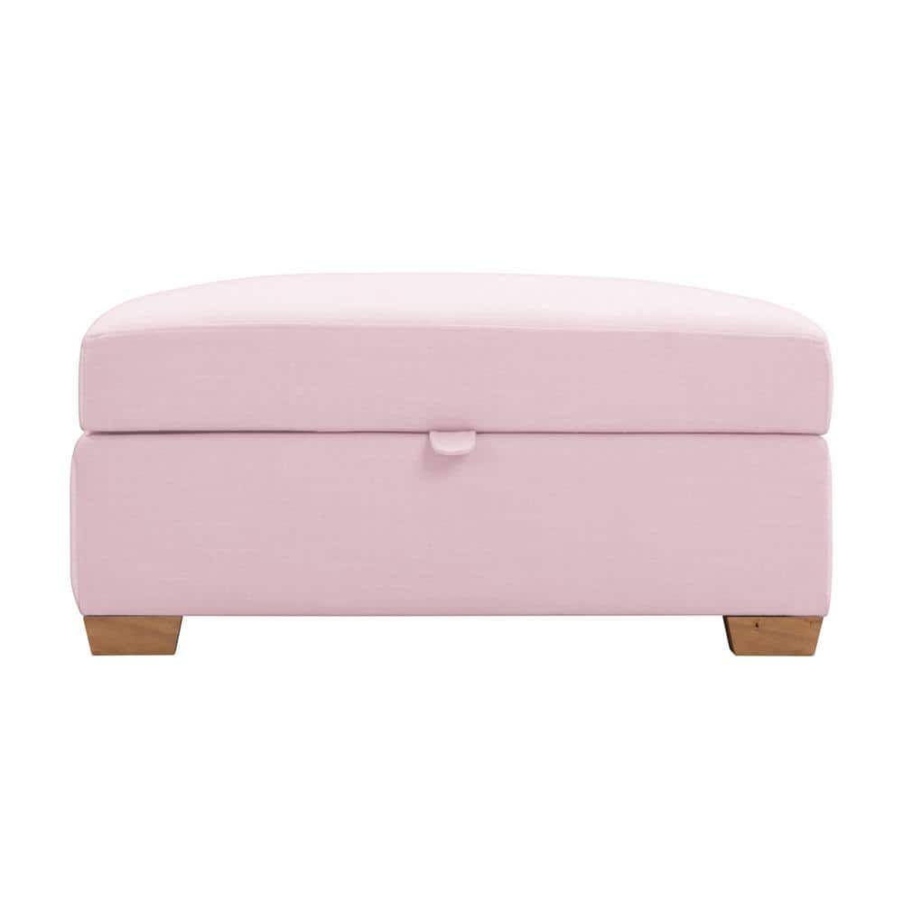 Rustic Manor Skylah Pink Ottoman Upholstered Linen SSO222 03PK HD The Home Depot