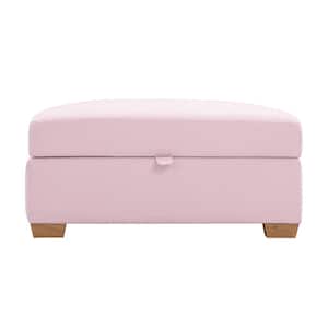 Skylah Pink Ottoman Upholstered Linen