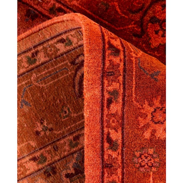 Overdyed Pink 3 ft. x 5 ft. Solid Wool Indoor Area Rug