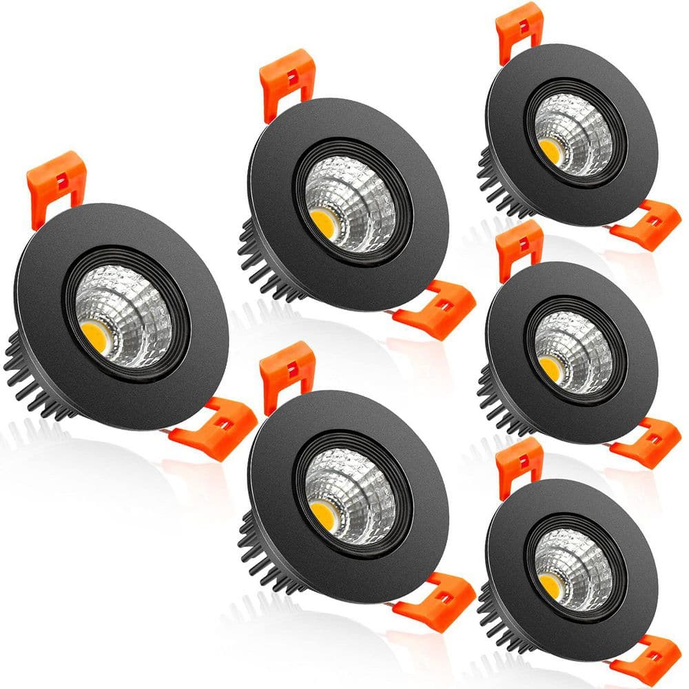 2 in. Canless Integrated LED Recessed Light Trim, 3W Dimmable 3000K Warm White Directional Downlight (6-Pack) price history on PriceWatchPro
