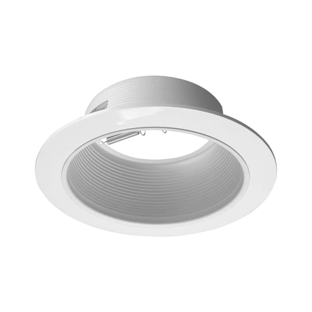 NICOR 6 in. White Recessed R40 Baffle Trim