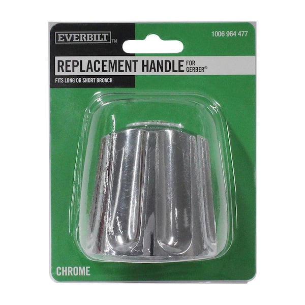 Replacement Knob in Chrome Finish with Clear Acrylic Detail for Gerber