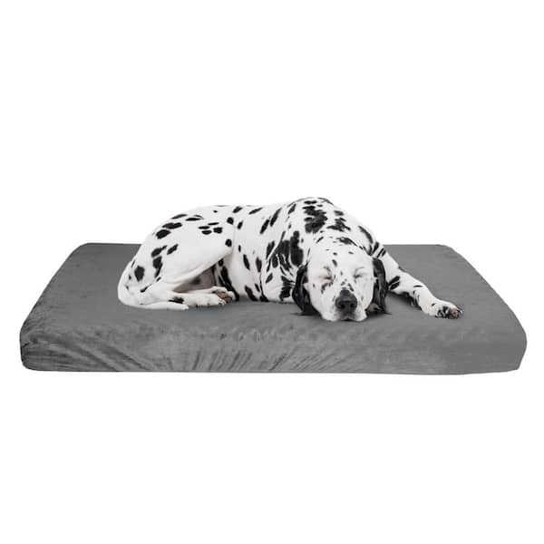 Pet Trex Medium 34 in. x 21 in. Gray Waterproof Pet Bed - Washable