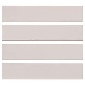 Concerto-Opus Verucci 2 in. x 10 in. Glossy Ceramic Beveled Subway Wall Tile Sample