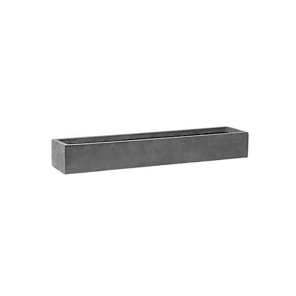 Vasesource Carlo 3.75 in. x 6 in. x 27.5 in. Gray Fiberstone Planter