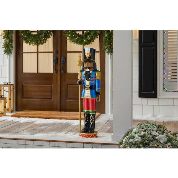 Home Accents 3.5 ft Lighted Blow top Mold Nutcracker Blissful LED Figure