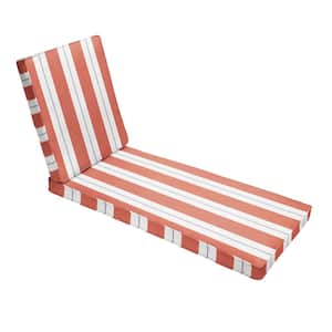 79 x 25 x 3 Indoor/Outdoor Chaise Lounge Cushion in Sunbrella Relate Persimmon
