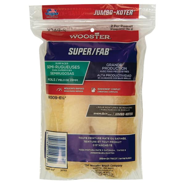 6-1/2 in. x 3/4 in. Jumbo-Koter Super/Fab Miniroller Cover (2-Pack)