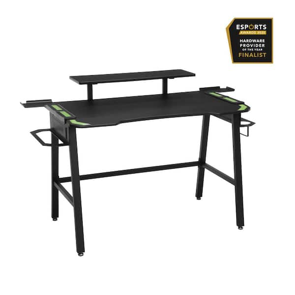 RESPAWN 53 in. Rectangular Green Computer Desk with Shelf