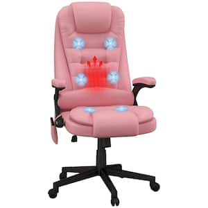 Pink Plastic Massage Chair with Armrest and Remote
