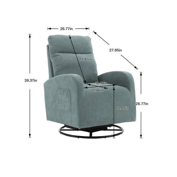 Blue sales glider recliner