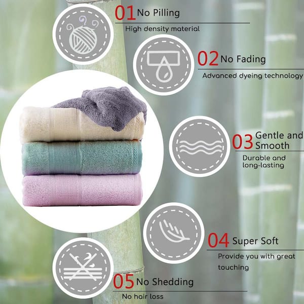 Jml Bamboo Bath Towels 2 Piece Luxury Bath Towel Set for Bathroom(27x55)  Hypoallergenic, Soft and Absorbent, Odor Resistant, Skin Friendly(Teal)