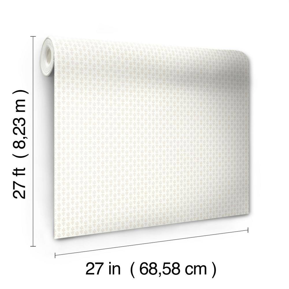 Petal Perfect Off-White Floral Nonwoven Wallpaper