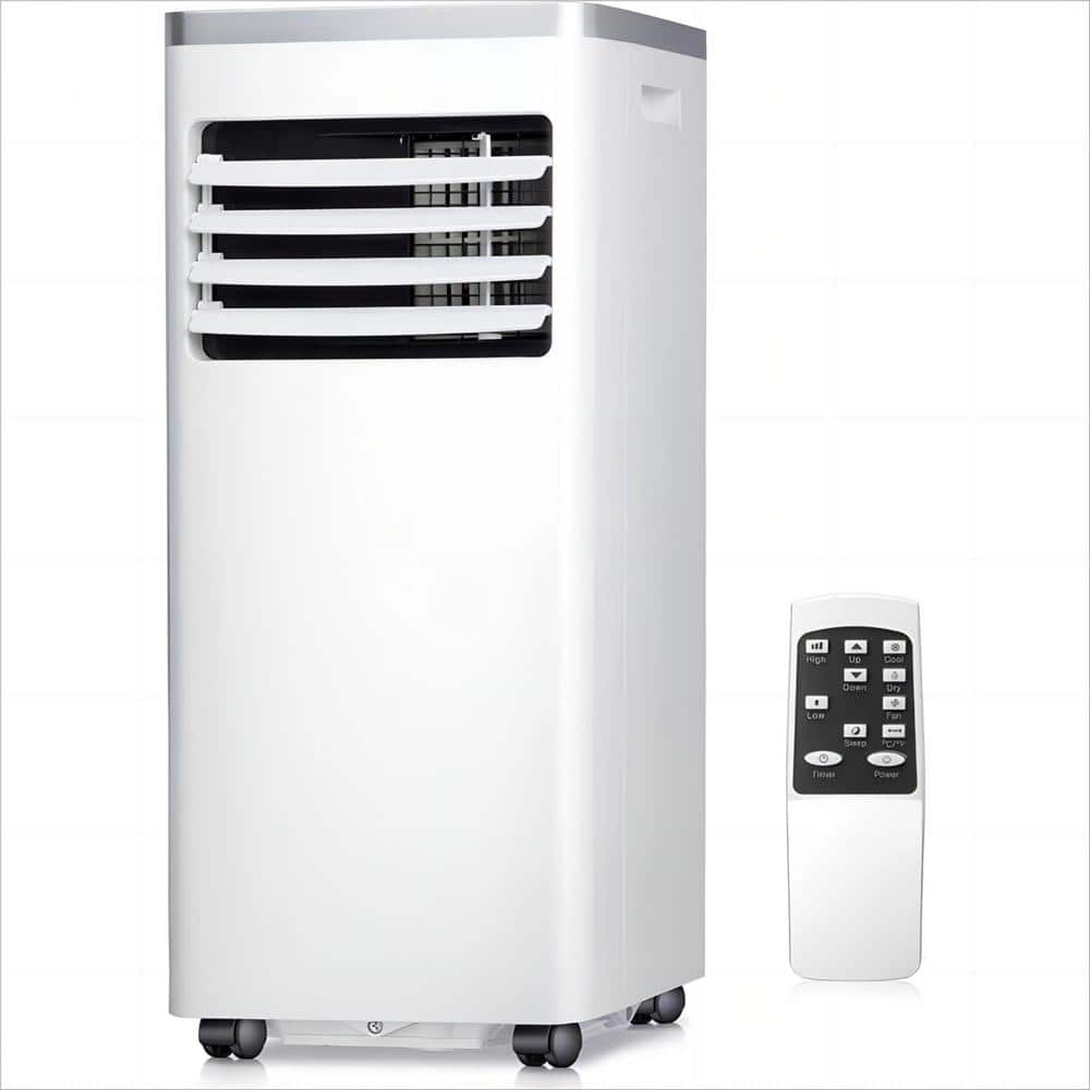 6,000 BTU DOE 115-Volt Portable Air Conditioner Cools 300 Sq. Ft. with Dehumidifier and Remote in White price history on PriceWatchPro